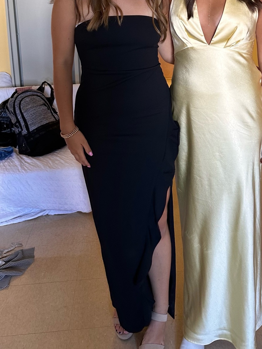 Lulu’s Black Strapless Maxi Dress